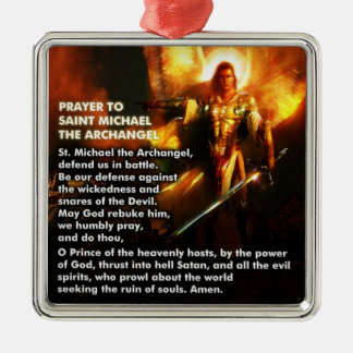 Gebet zu St- Michaelverzierung Silbernes Ornament