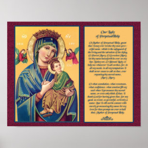 Gebet zu unserer Dame des unaufhörlichen Gebets Poster