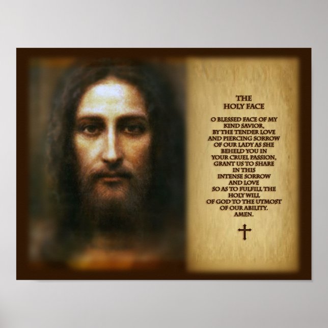 Gebet zum Heiligen Gesicht Jesu. Poster (Vorne)