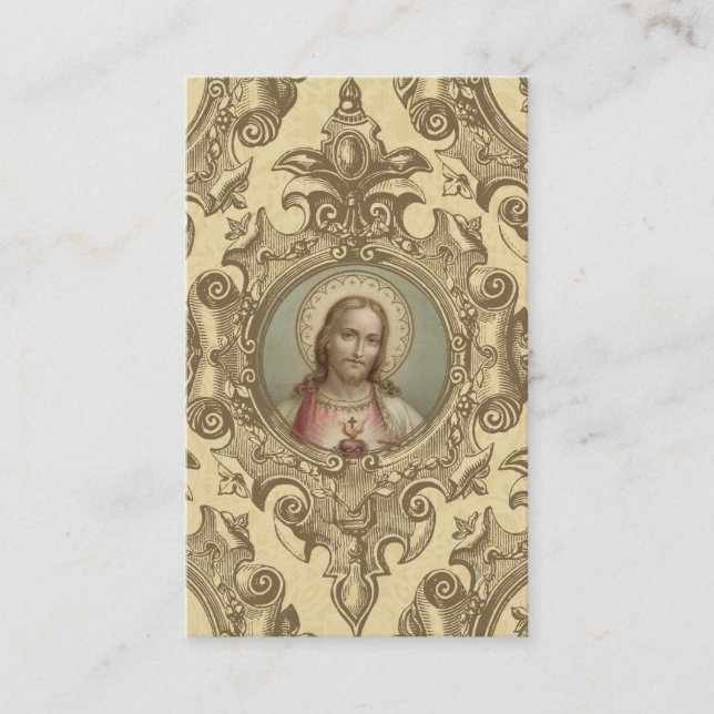 Gebet zum heiligen Herzen heiliger Karte Jesuss (Vorderseite)