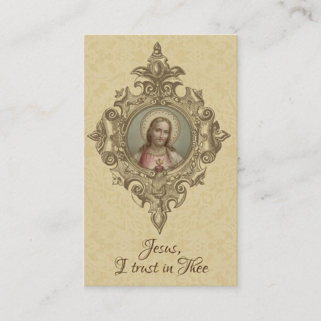 Gebet zum heiligen Herzen heiliger Karte Jesuss (Vorderseite)
