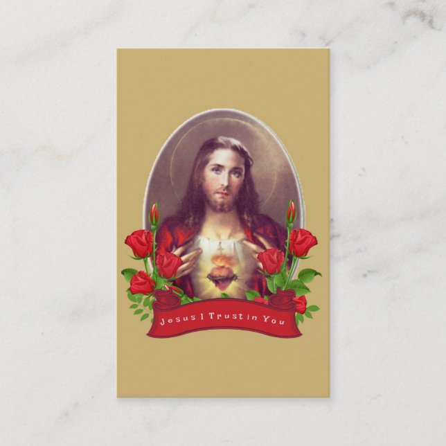 Gebet zum heiligen Herzen heiliger Karte Jesuss (Vorderseite)