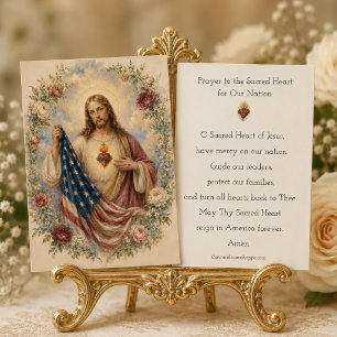 Gebet zum Heiligen Herzen Jesu für Amerika Visitenkarte