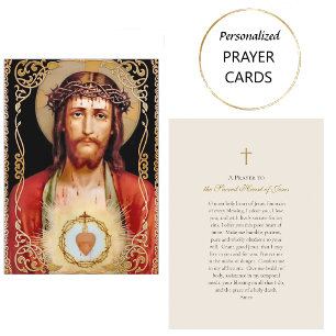 Gebet zur Heiligen Herz Jesu Gebetskarte Platzkarte