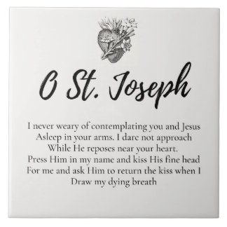 Gebet zur St. Joseph Keramik Tile Fliese