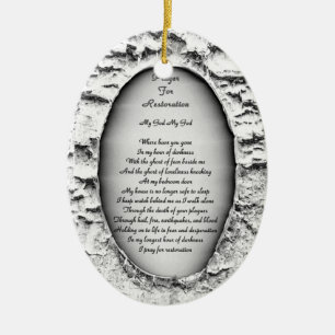Gebet zur Wiederherstellung Keramik Ornament