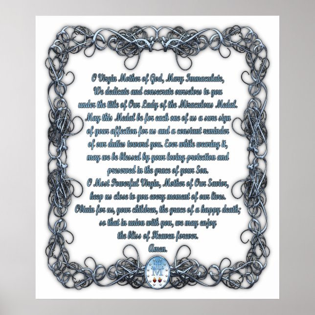 Gebet zur Wundermedaille Poster (Vorne)