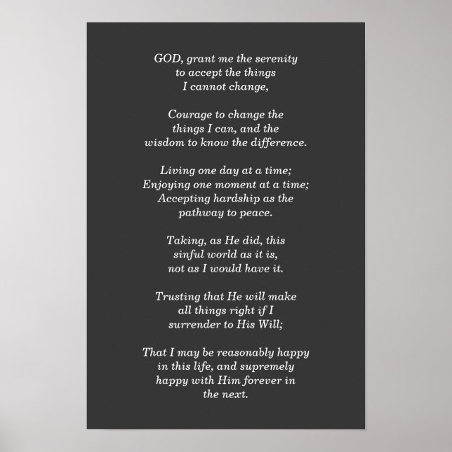 Gebete der Stille - Druck Poster (Vorne)