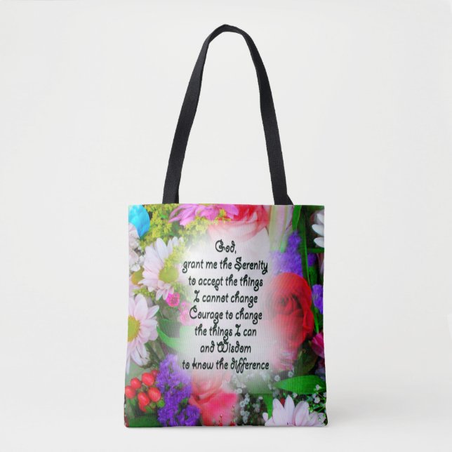 Gebete der Stille im Zentrum von Bouquet Tasche (Vorderseite)