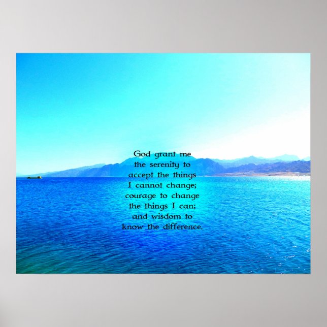 Gebete der Stille mit blauem Meer und Phantastisch Poster (Vorne)