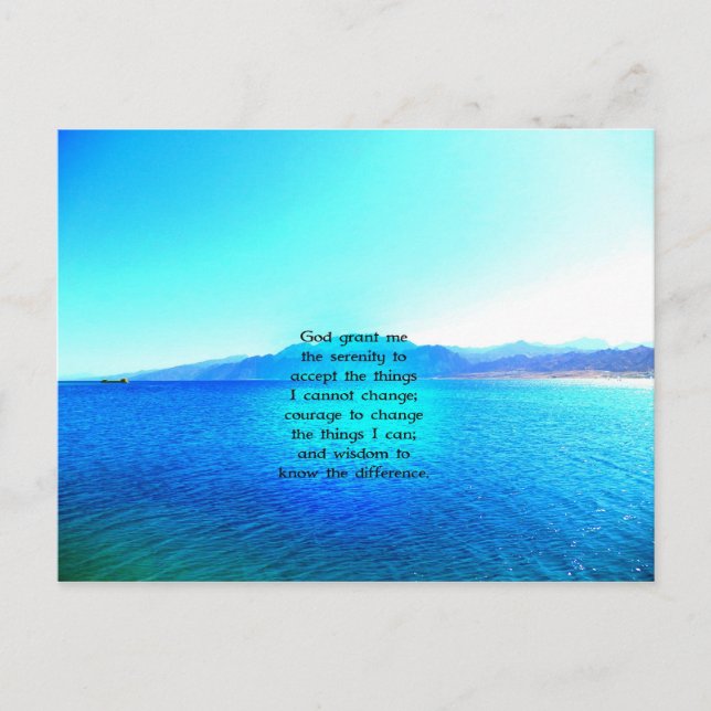 Gebete der Stille mit blauem Meer und Phantastisch Postkarte (Vorderseite)