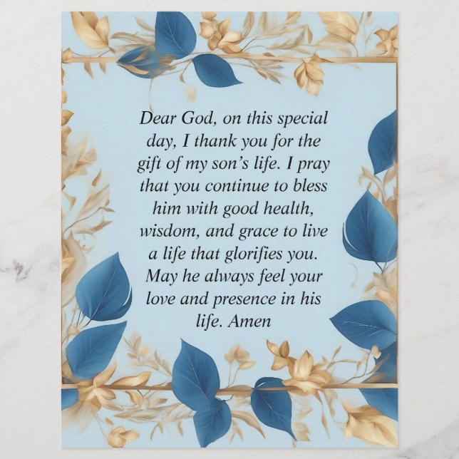 Gebete einer Mutter für ihren Sohn Flyer (Vorne)