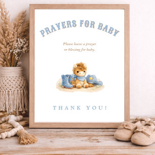 Gebete für Baby auf Little Cowboy Baby Shower Poster