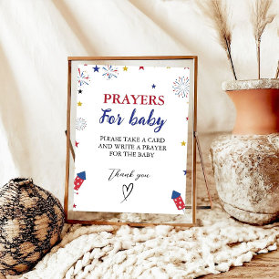 Gebete für Babybrunnen Wünsche für Babydusche Poster