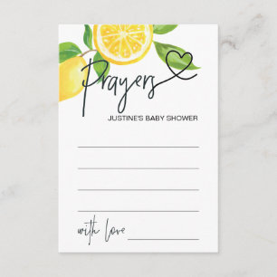 Gebete für Babydusche (Wish Card Sommerlemons) Begleitkarte