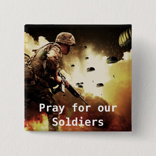 Gebete für unsere Soldaten Button (Vorderseite)