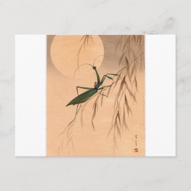 Gebete Mantis und den Mond japanische Kunst c. 180 Postkarte (Vorderseite)