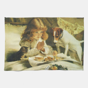 Gebete sprechend, Spannung Charles Burton Barber Handtuch