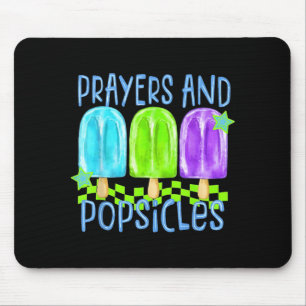 Gebete und Eis-Popsicles Christlicher Sommerglaube Mousepad