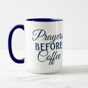 "Gebete vor Kaffee" Zwei-Tone-Christliche Tasse