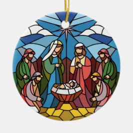Gebetene Glaskunst, Geburt des Heiligen Jesus Keramik Ornament