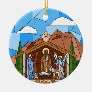 Gebetene Glaskunst, Geburt des Heiligen Jesus Keramik Ornament