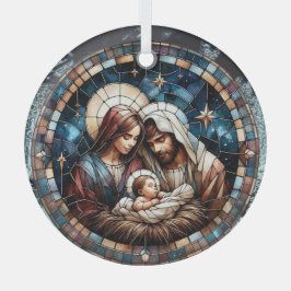 Gebetene Glaskunst, Geburt des Heiligen Jesus Ornament Aus Glas
