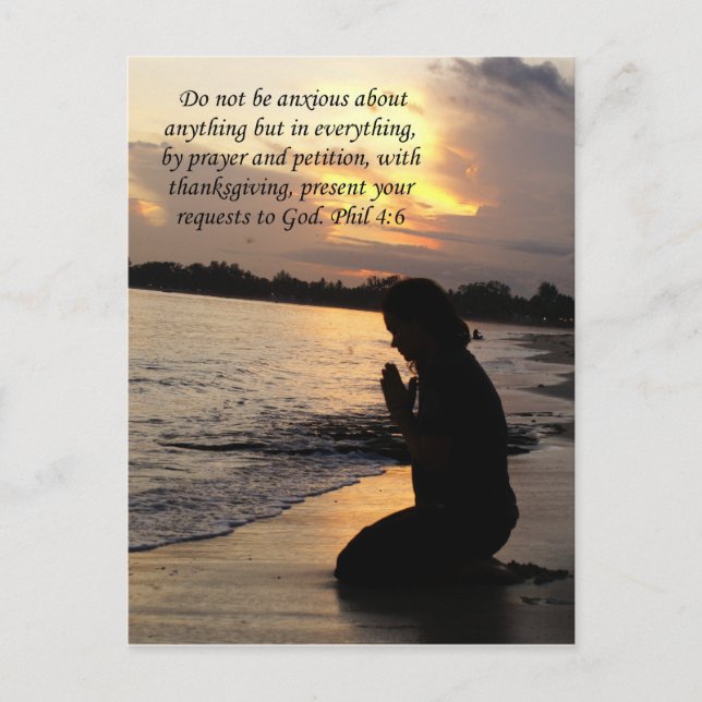 Gebetsantrag Mädchen Gebet Postkarte (Vorderseite)