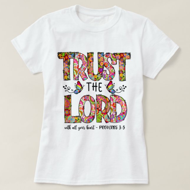 Gebetsbibel Verse religiöse jesus vertrauen dem Fü T-Shirt (Design vorne)