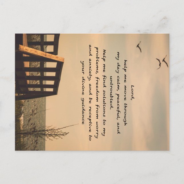 Gebetsfriedensstiftung Sonnenseascape Postkarte (Vorderseite)