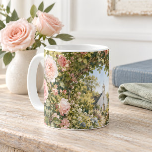 Gebetsgartenbank-Kapelle-Aquarell Kaffeetasse