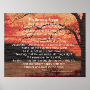 Gebetsgeschenk inspirierendes Zitat über Naturkuns Poster