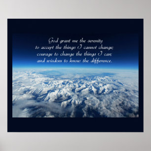 Gebetsgeschenk und Gebirgspender Poster