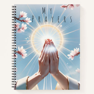 Gebetsjournal / Florale Hände im Gebet Christlich Notizbuch