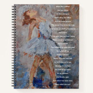 Gebetsjournal mit Poesie und Ballerina-Malerei Notizbuch
