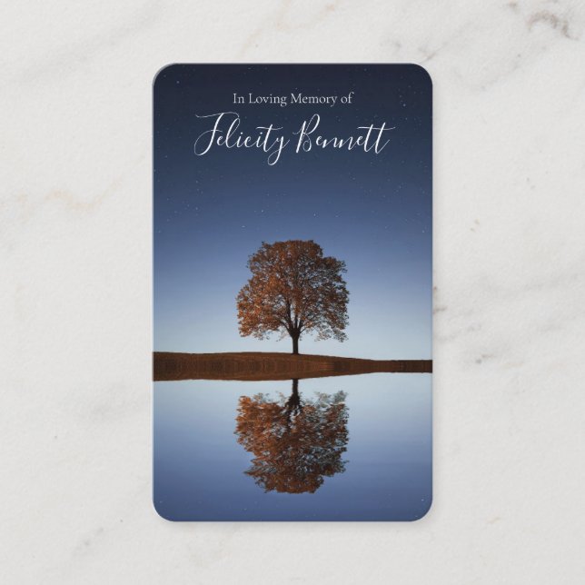 Gebetskarte | Beautiful Reflection Deluxe Visitenkarte (Vorderseite)