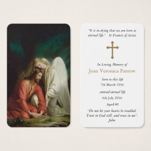 Gebetskarte   Bögen eines Engels