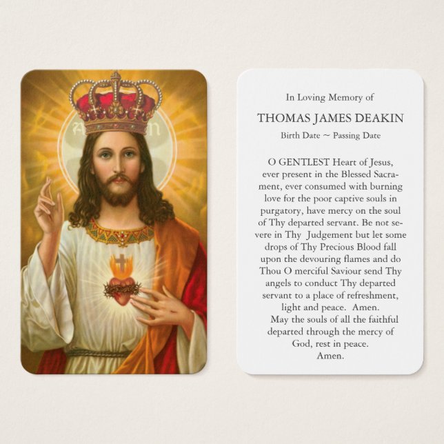 Gebetskarte | Christ Unser König (Vorne & Hinten)