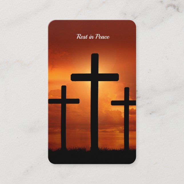 Gebetskarte | Crosses Deluxe Visitenkarte (Vorderseite)