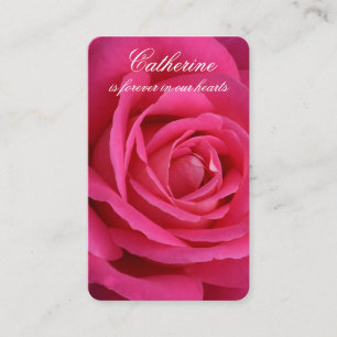 Gebetskarte   Deep Pink Rose Visitenkarte