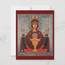 Gebetskarte der Mutter Gottes-Unerschöpfliches Hei Einladung
