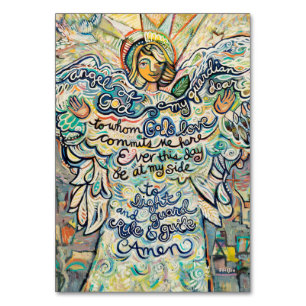 Gebetskarte des Guardian Angel Tischnummer