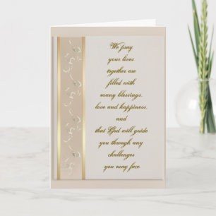 Gebetskarte für Ihre Hochzeit Hochzeit Grußkarte
