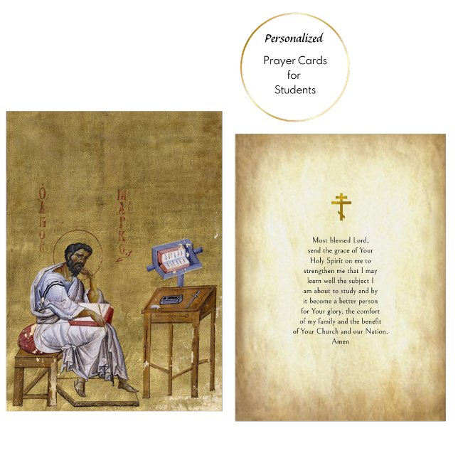 Gebetskarte für Studierende Orthodoxe Christlich Platzkarte (Von Creator hochgeladen)