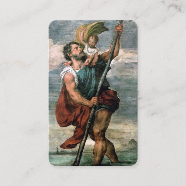 Gebetskarte | Gebet für St. Christopher Visitenkarte (Vorderseite)