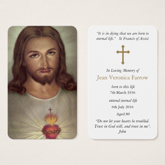 Gebetskarte | Hingabe Heiliges Herz Jesus (Vorne & Hinten)
