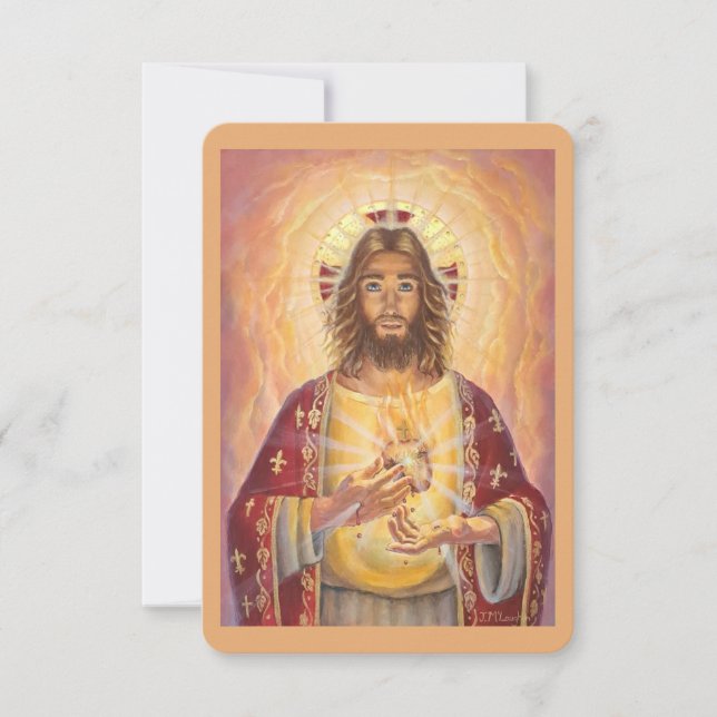Gebetskarte Jesu Heiliges Herz Einladung (Vorderseite)