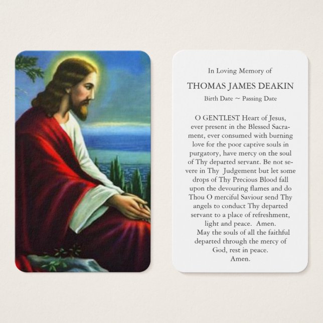 Gebetskarte | Jesus Christus beten (Vorne & Hinten)