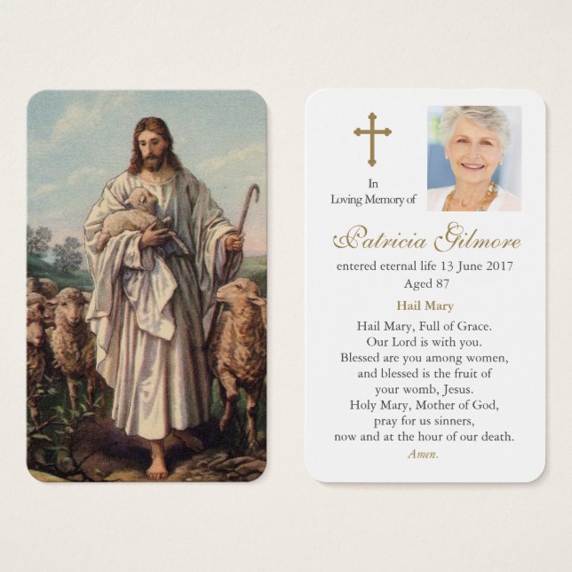 Gebetskarte | Jesus Good Shepherd 6 (Vorne & Hinten)