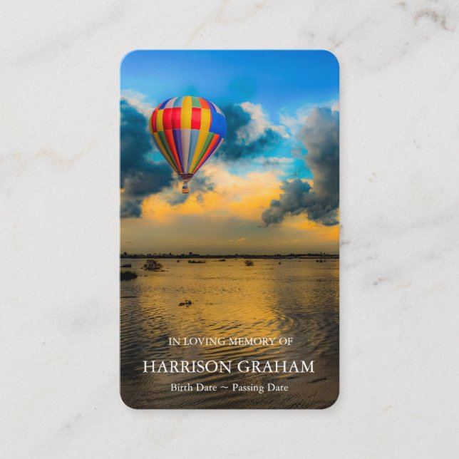 Gebetskarte | Lake Sunset Deluxe Visitenkarte (Vorderseite)